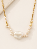 Danubio Large Baroque Square Pearl Necklace