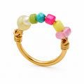 Rainbow Oasis Mineral Gemstone Ring