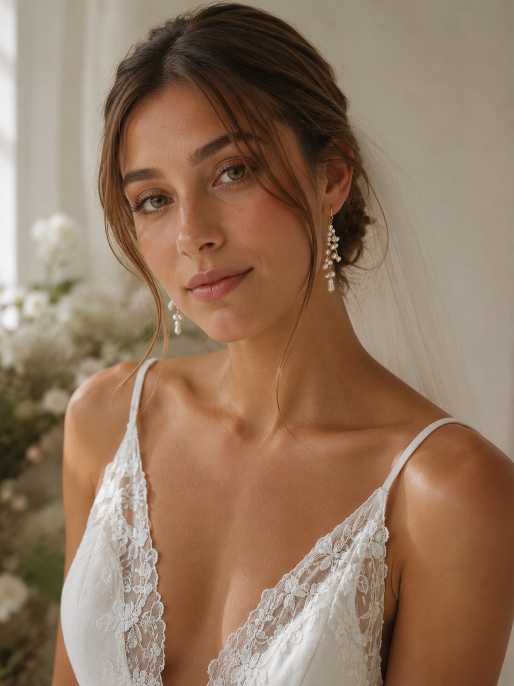 Celeste Pearl Cascade Drop Earrings