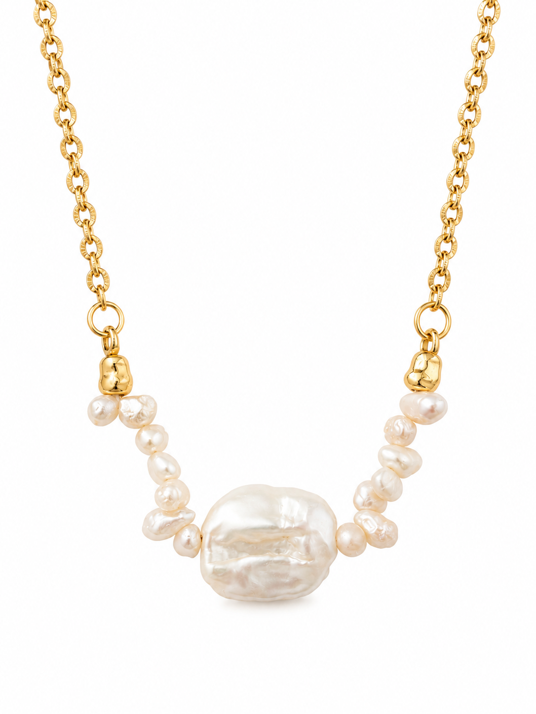 Danubio Large Baroque Square Pearl Necklace