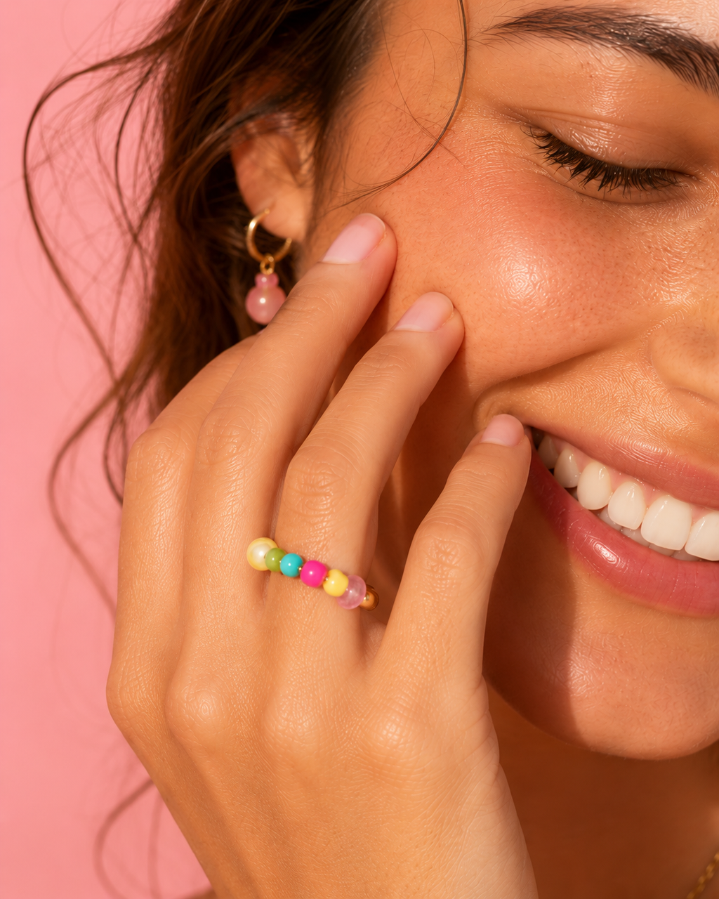 Rainbow Oasis Mineral Gemstone Ring
