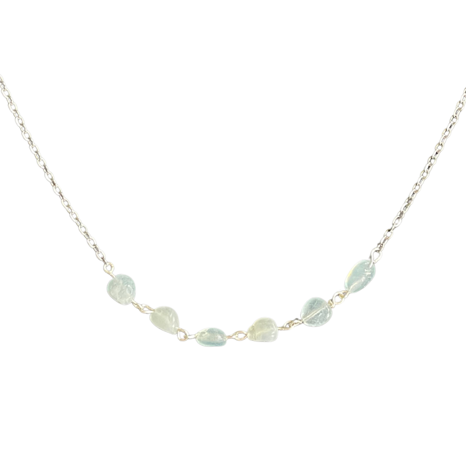 Aqua Marine Necklace – 18ct Gold-Plated with Baroque Aquamarine