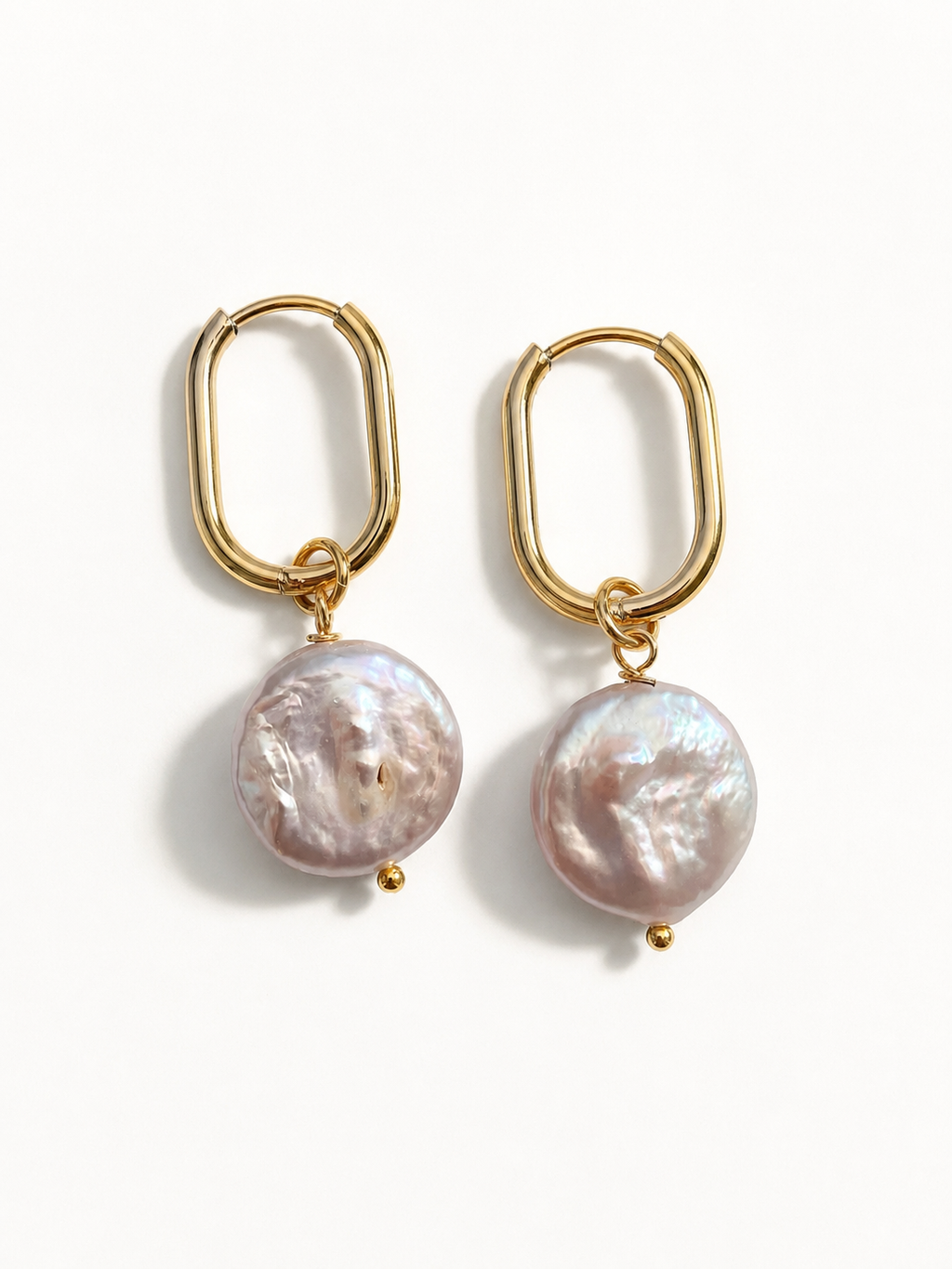Aria 2-in-1 Geometric Pearl Hoop Earrings
