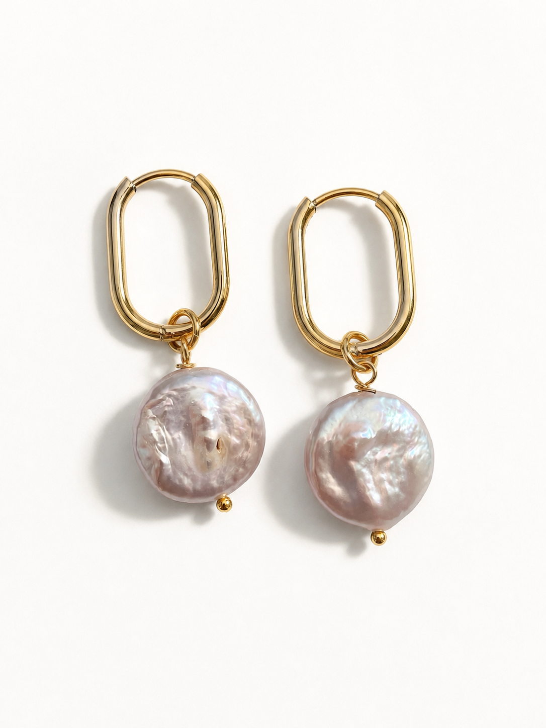 Aria 2-in-1 Geometric Pearl Hoop Earrings