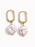 Aria 2-in-1 Geometric Pearl Hoop Earrings