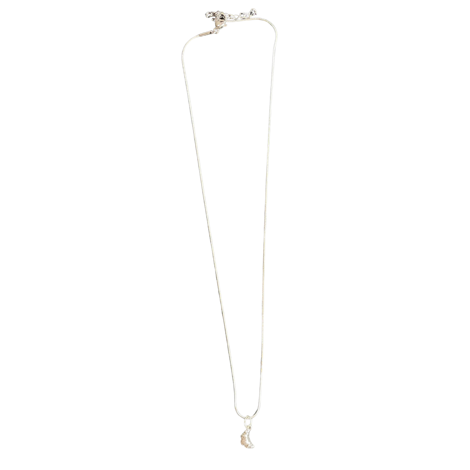 Croissant – Tiny Pastry Necklace in Gold or Silver (Playful Edit)