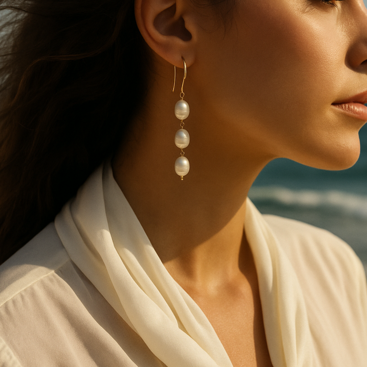 Brisa Earrings – Drop Freshwater Pearl Earrings