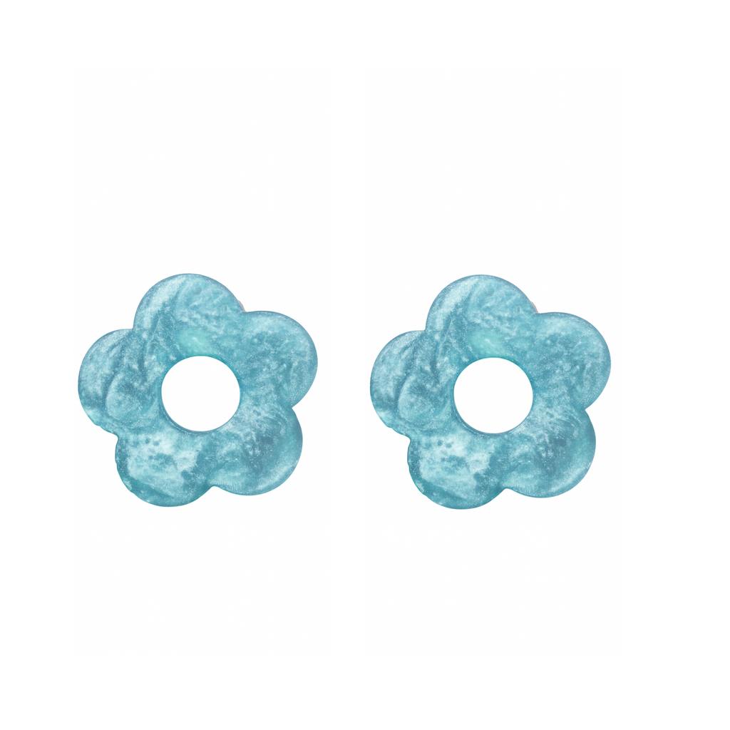 Customisable 22mm Gold Plated Hoops with Resin Flowers