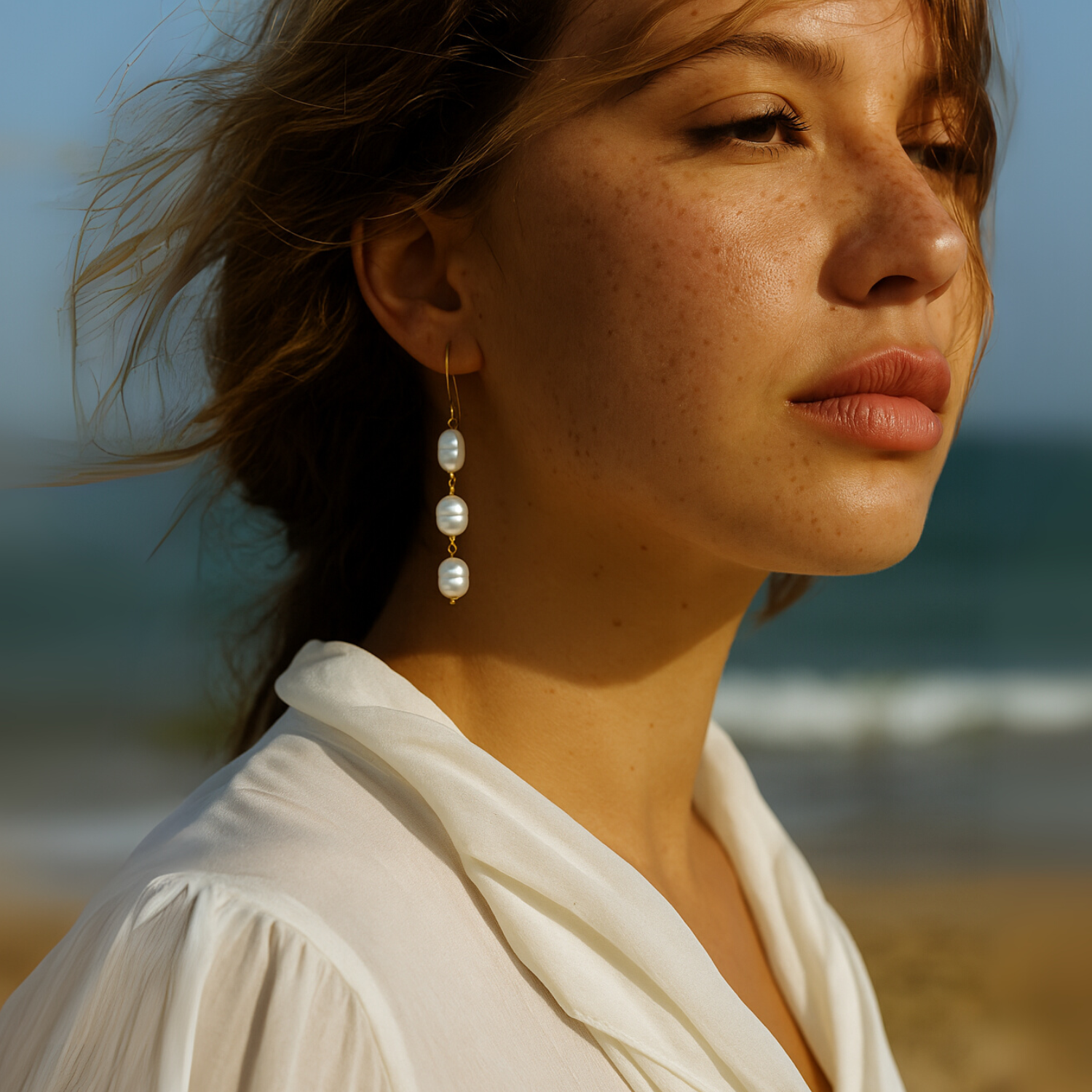 Brisa Earrings – Drop Freshwater Pearl Earrings