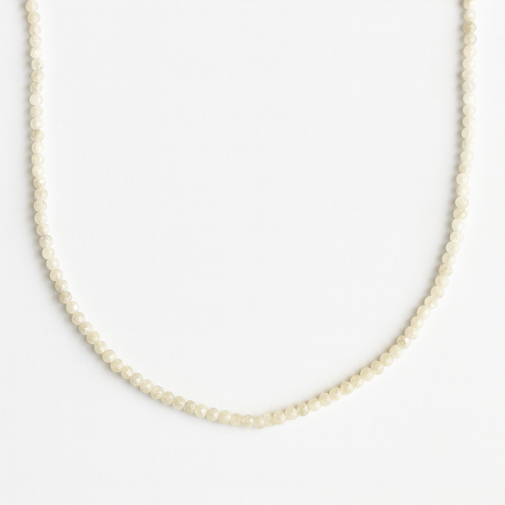 Pearl necklace on a white background