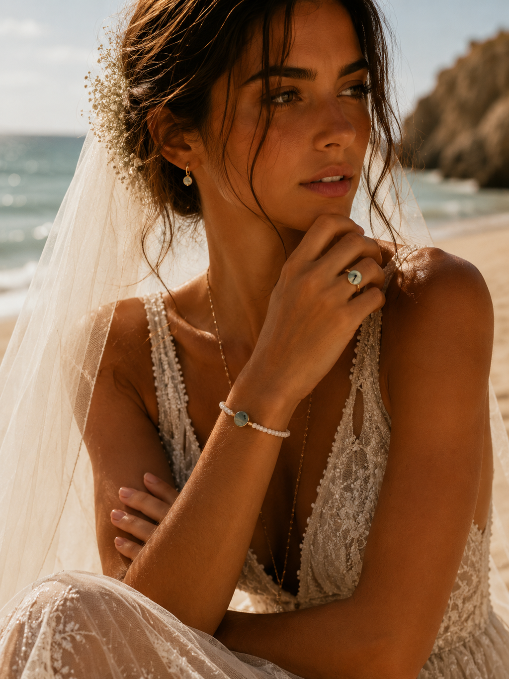 Laguna Natural Shell Statement Ring