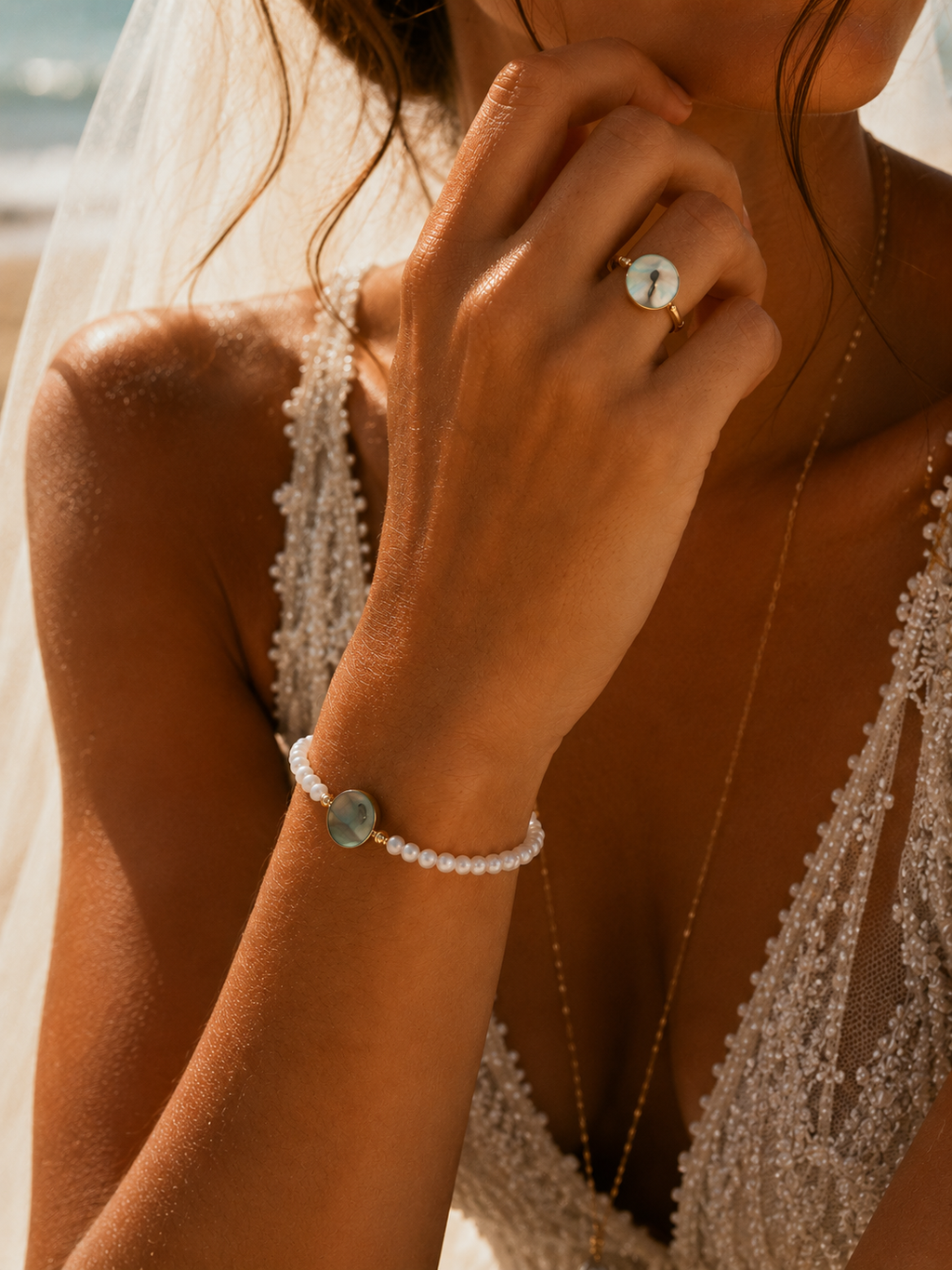 Laguna Natural Shell Statement Ring