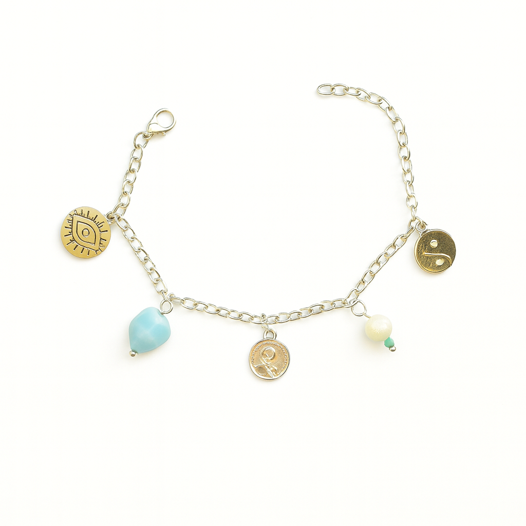 Good Energy Bracelet – Mixed Charms in Silver
