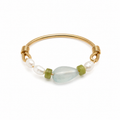 Calypso Aquamarine & Jade Handmade Ring