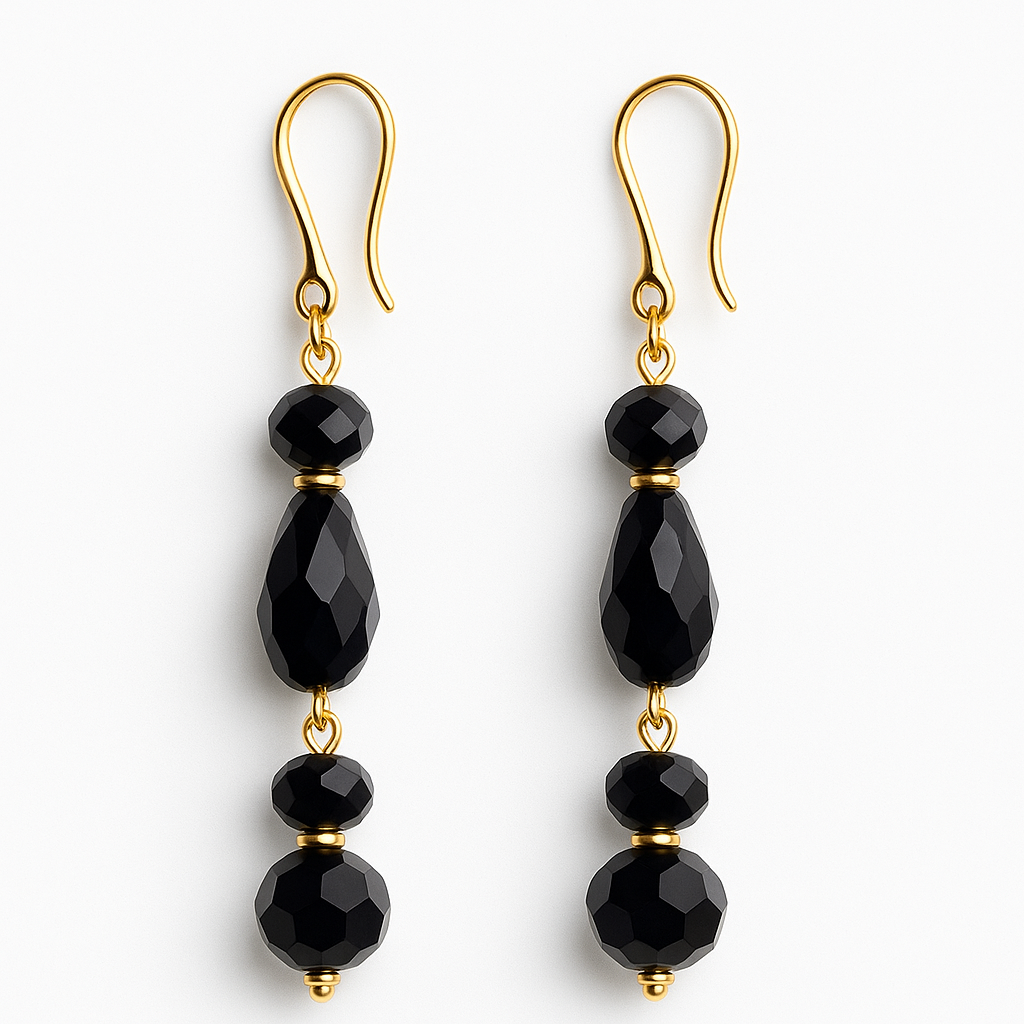 Midnight Obsidian Dangle Earrings