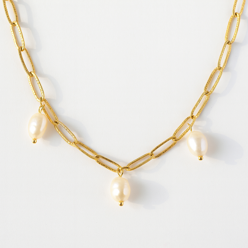Cartagena Drops  – Freshwater Pearl Chain Necklace