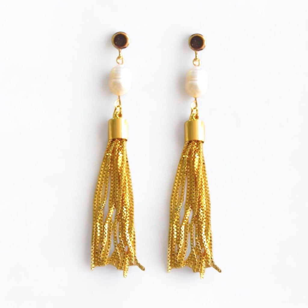 Agatha Drop Earrings with Akoya Pearls