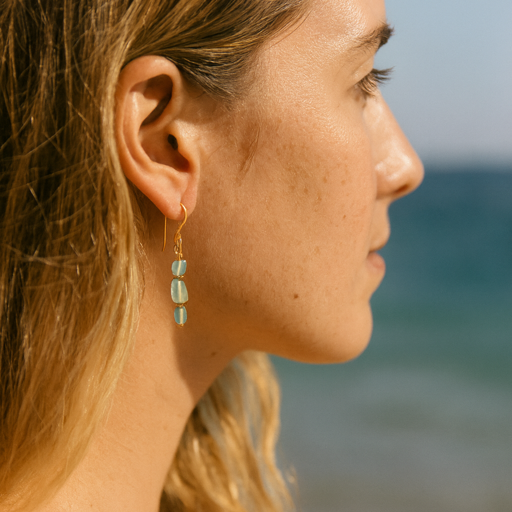 Aqua Drop Earrings