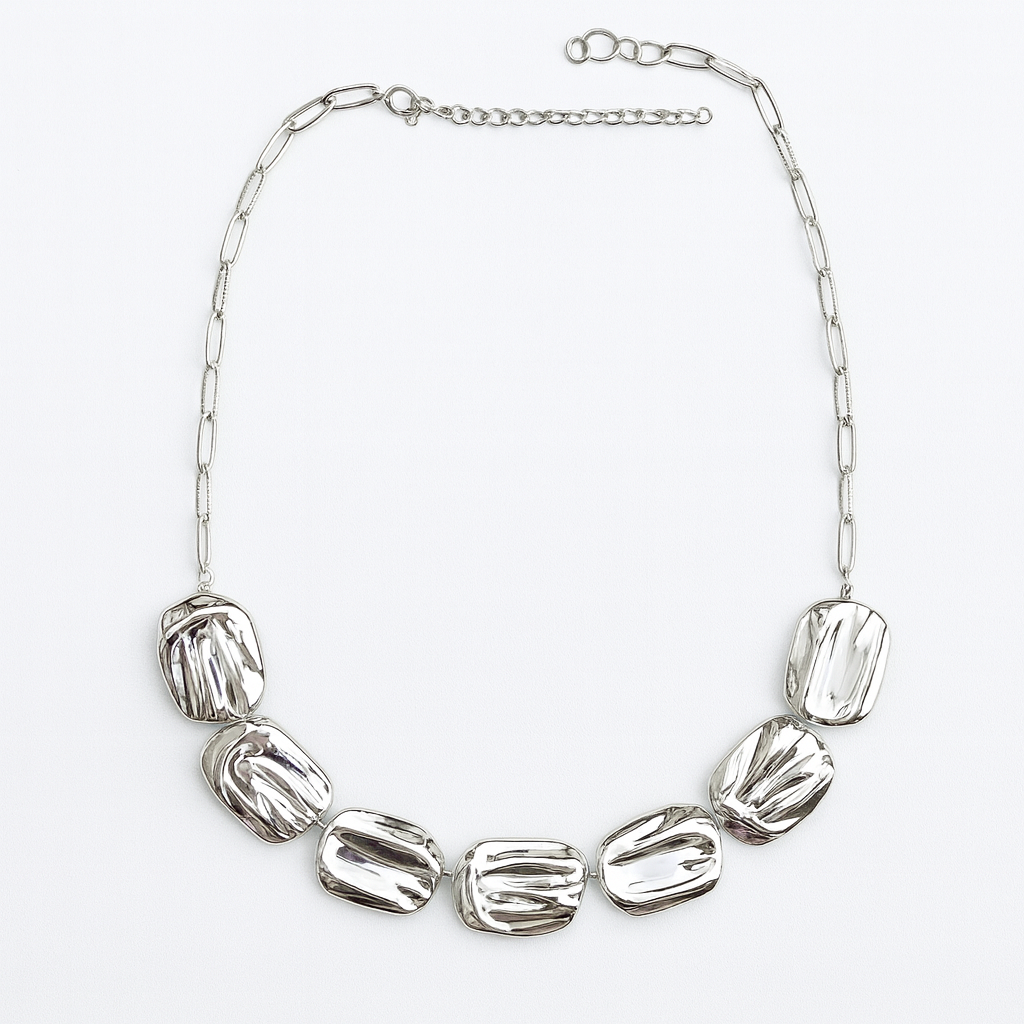 Renata- Baroque Resin Pearls and Silver-Plated Chains