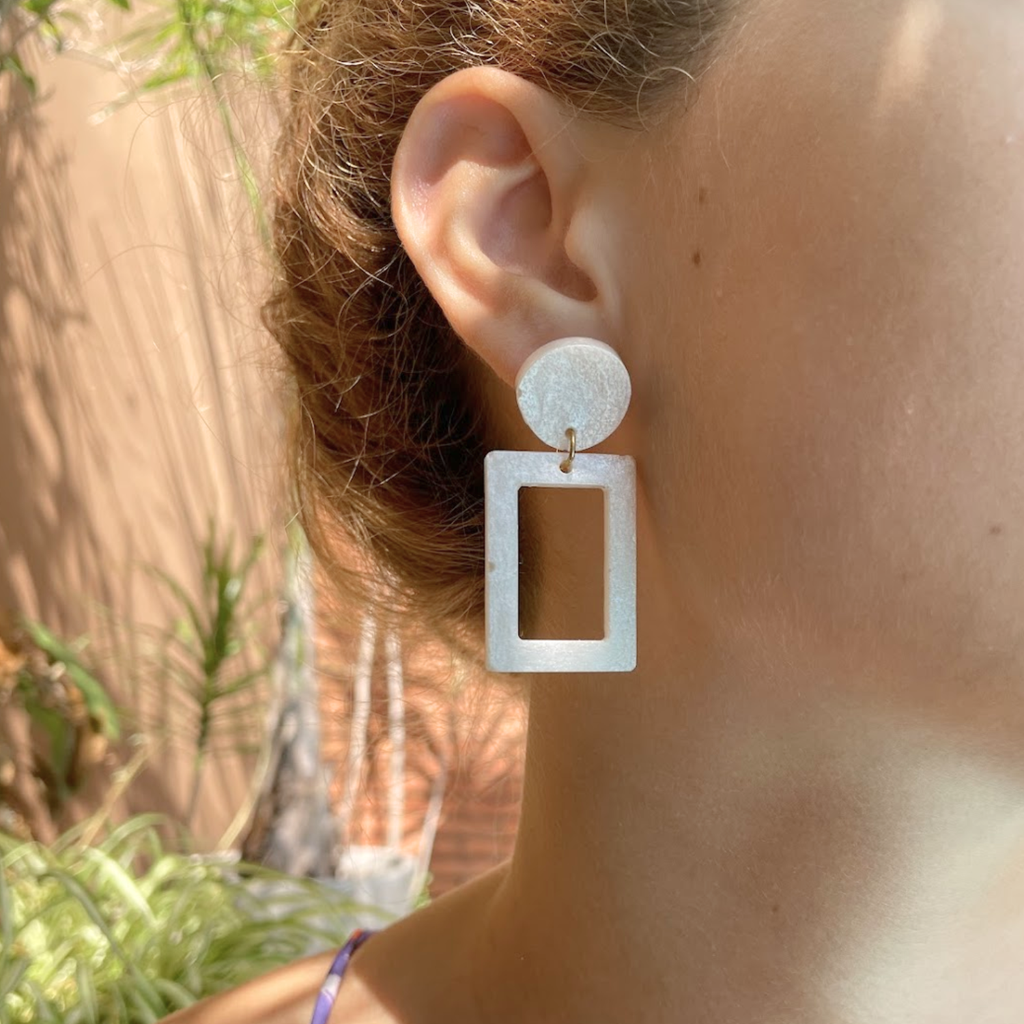 Geometric Statement - Barbie Earrings