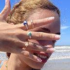 Amazonite & Pearl Cocktail Ring