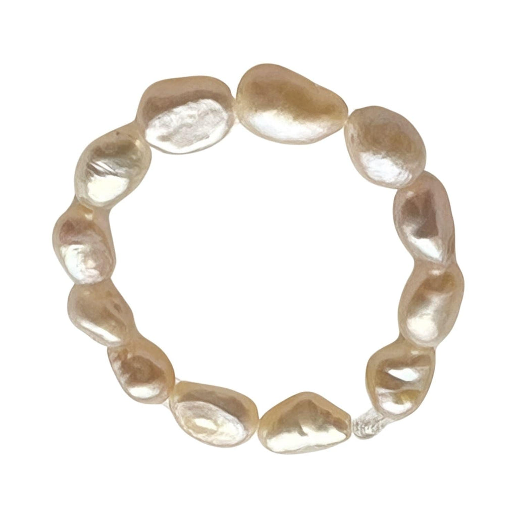 Freshwater Pearl Band Ring – Handmade and Elegant