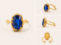 Marilla Adjustable Cocktail Ring – 18k Gold & Glass Crystal