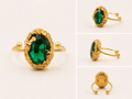 Marilla Adjustable Cocktail Ring – 18k Gold & Glass Crystal
