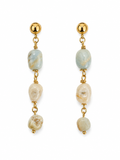 Aura Shoreline Mineral Drop Earrings – 18k Gold