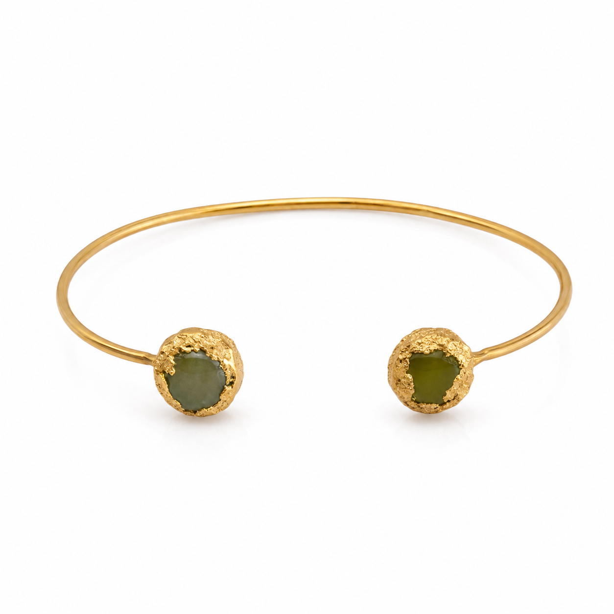 Oasis Aquamarine & Olive Green Resin Cuff Bangle