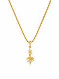 Trópico Palm Tree & Star Rope Chain Necklace
